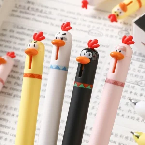 4 Cái / hộp Hoạt Động Dễ Dàng Thương Mại Chick 0.5 Mm Bút Gel Tương Thích Lớn Nhanh Khô Đen Mực Bút Chất Lượng Cao St Đầu Bút