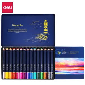 TOP 1] Bút Chì Màu Gốc Dầu/Gốc Nước Hộp Thiếc Chuyên Nghiệp Deli-24/36/48/72 màu Thiết Kế Phác Họa Màu Mịn, Tươi